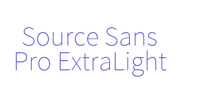 Source Sans Pro ExtraLight Font Download