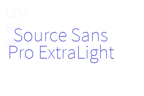 Source Sans Pro ExtraLight