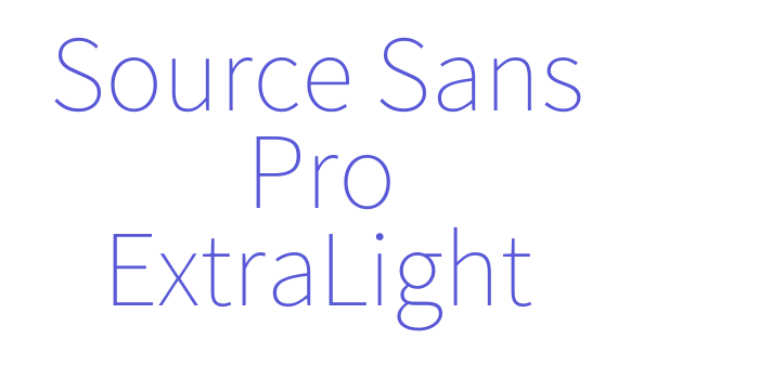 Source Sans Pro ExtraLight Font