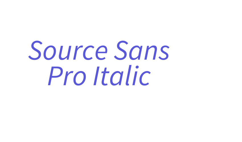 Source Sans Pro Italic Font Download