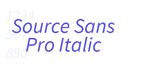 Source Sans Pro Italic-font-download