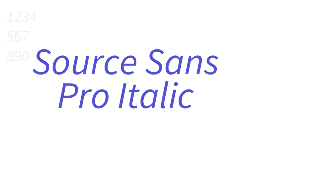 Source Sans Pro Italic-font-download