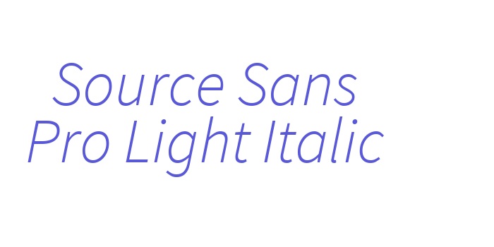 Source Sans Pro Light Italic Font Download