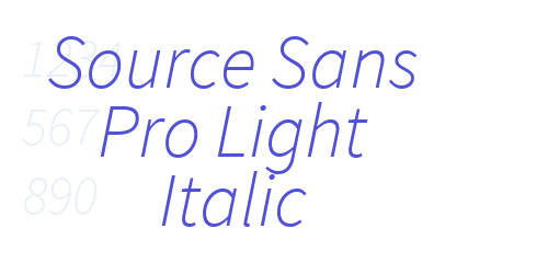 Source Sans Pro Light Italic-font-download