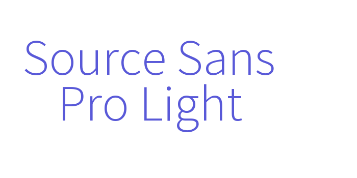 Source Sans Pro Light Font