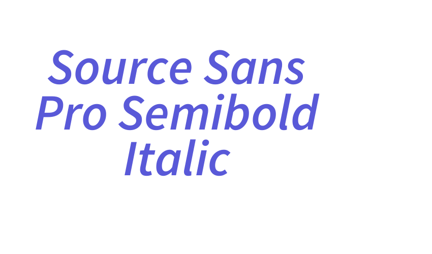 Source Sans Pro Semibold Italic Font Download