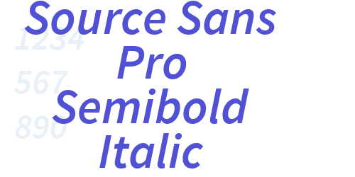 Source Sans Pro Semibold Italic-font-download