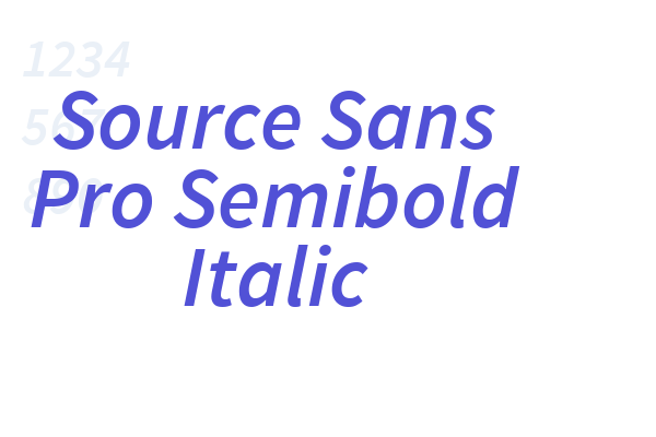 Source Sans Pro Semibold Italic