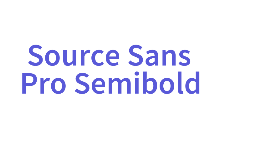 Source Sans Pro Semibold Font Download