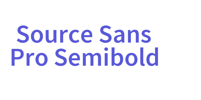 Source Sans Pro Semibold Font Download