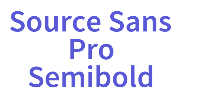 Source Sans Pro Semibold Font