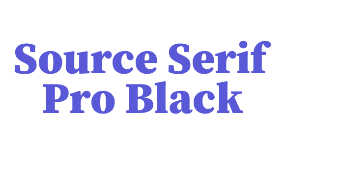 Source Serif Pro Black Font Download