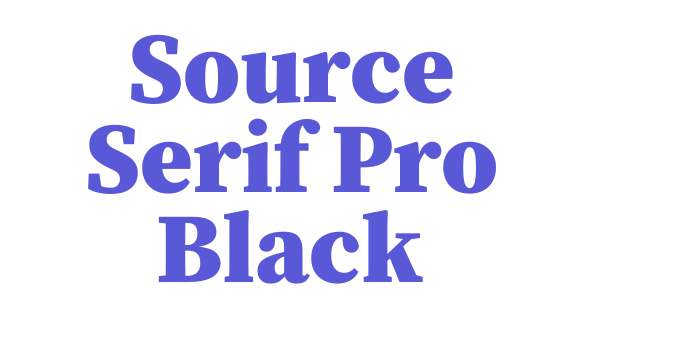 Source Serif Pro Black Font