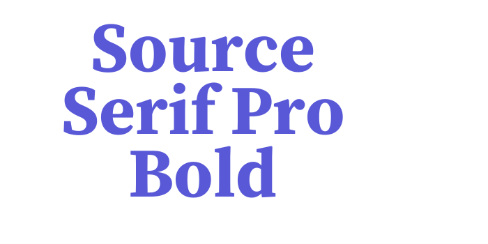 Source Serif Pro Bold Font