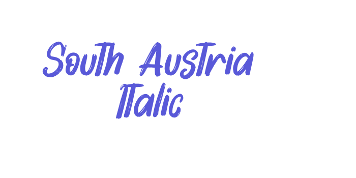 South Austria Italic Font Download