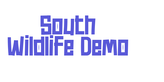 South Wildlife Demo Font