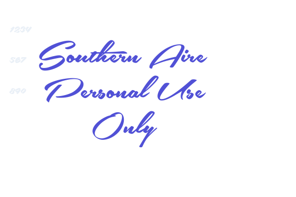 Southern Aire Personal Use Only Font Download