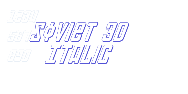 Soviet 3D Italic font free