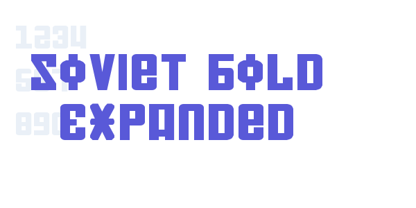 Soviet Bold Expanded font