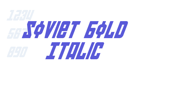 Soviet Bold Italic font