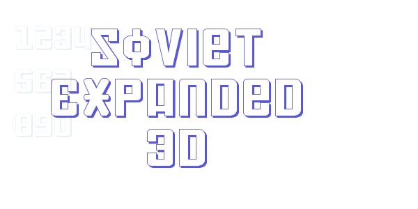 Soviet Expanded 3D font free