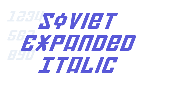 Soviet Expanded Italic font