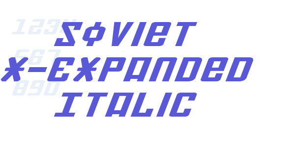 Soviet X-Expanded Italic font