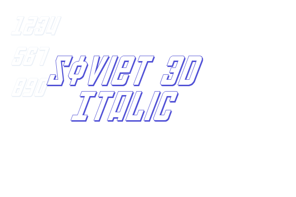 Soviet 3D Italic Font Download