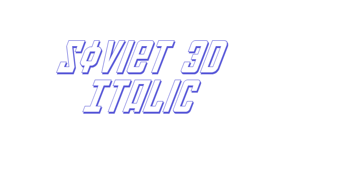 Soviet 3D Italic Font Download