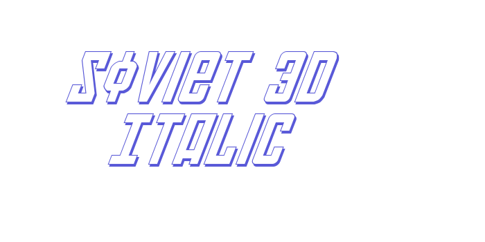 Soviet 3D Italic Font