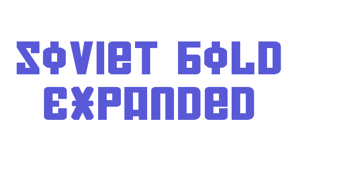 Soviet Bold Expanded Font