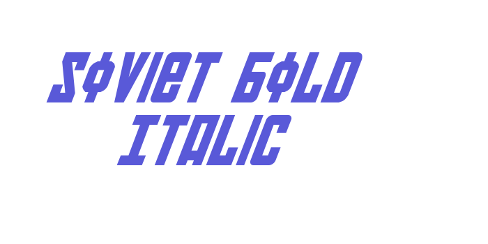 Soviet Bold Italic Font