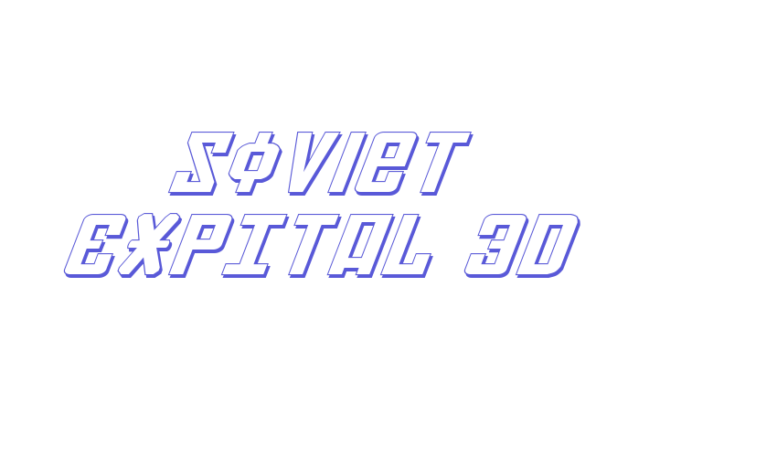 Soviet ExpItal 3D Font Download