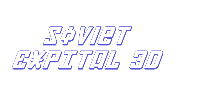 Soviet ExpItal 3D Font Download