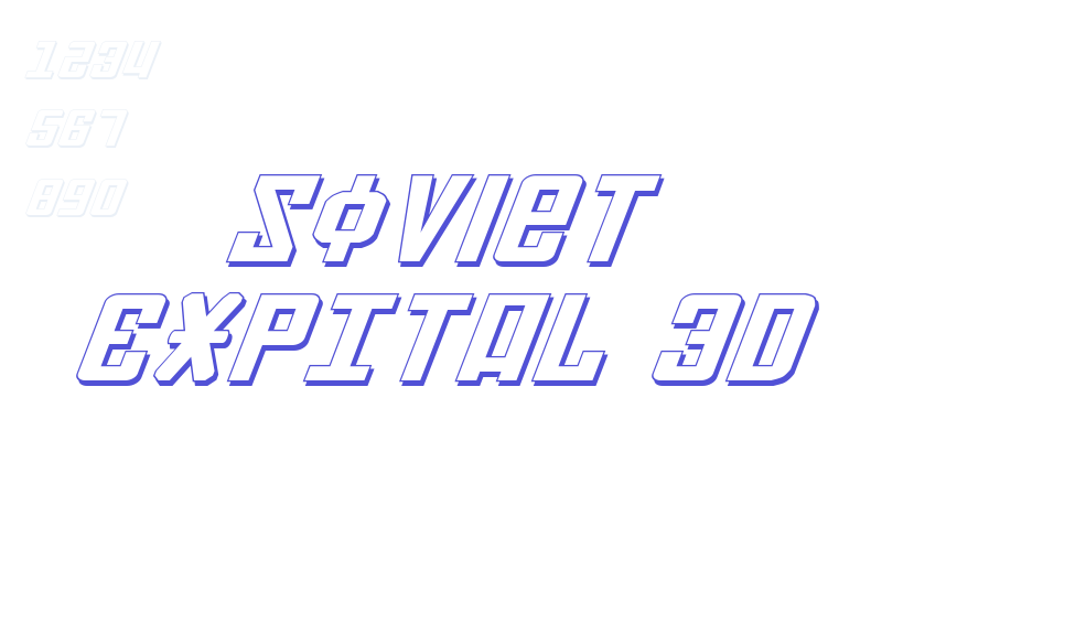 Soviet ExpItal 3D-font-download