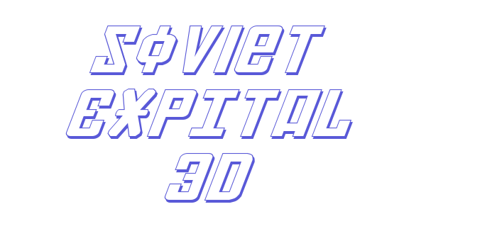 Soviet ExpItal 3D Font