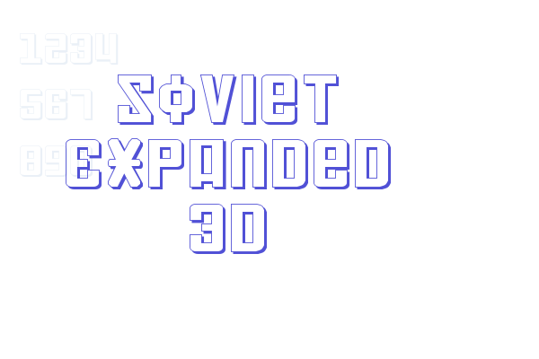 Soviet Expanded 3D Font Download