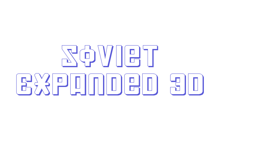 Soviet Expanded 3D Font Download