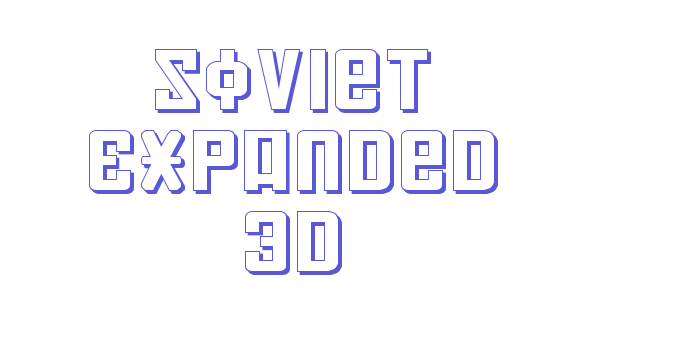 Soviet Expanded 3D Font Download