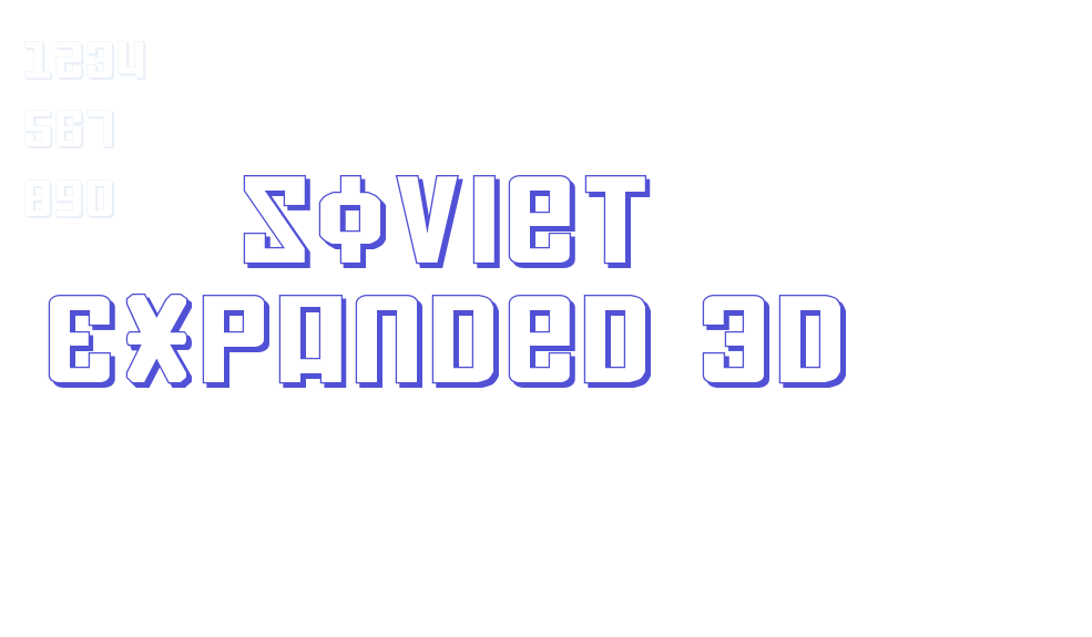 Soviet Expanded 3D-font-download