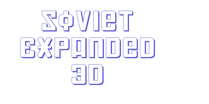 Soviet Expanded 3D Font