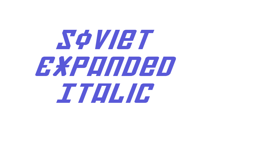 Soviet Expanded Italic Font Download