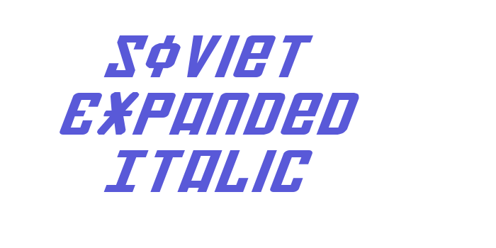 Soviet Expanded Italic Font Download