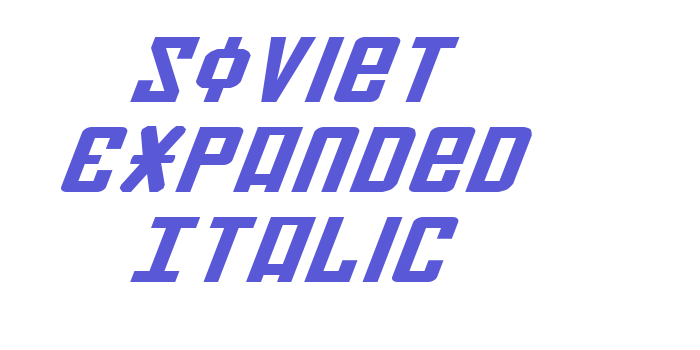 Soviet Expanded Italic Font