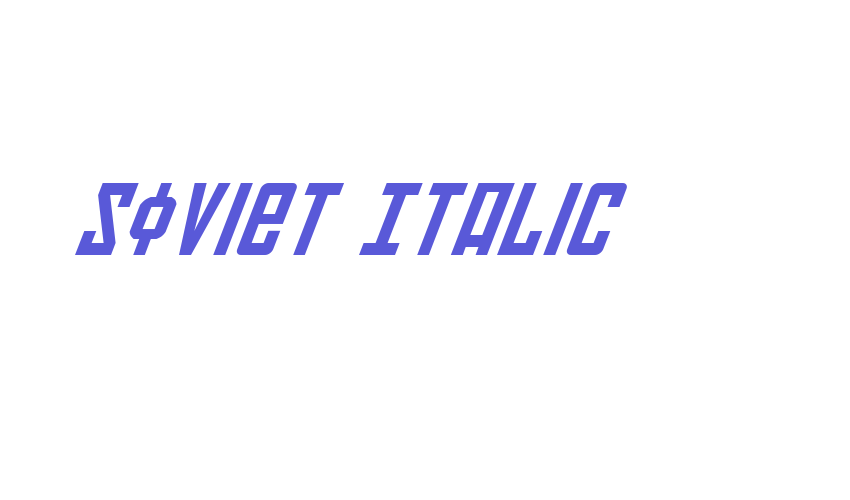 Soviet Italic Font Download