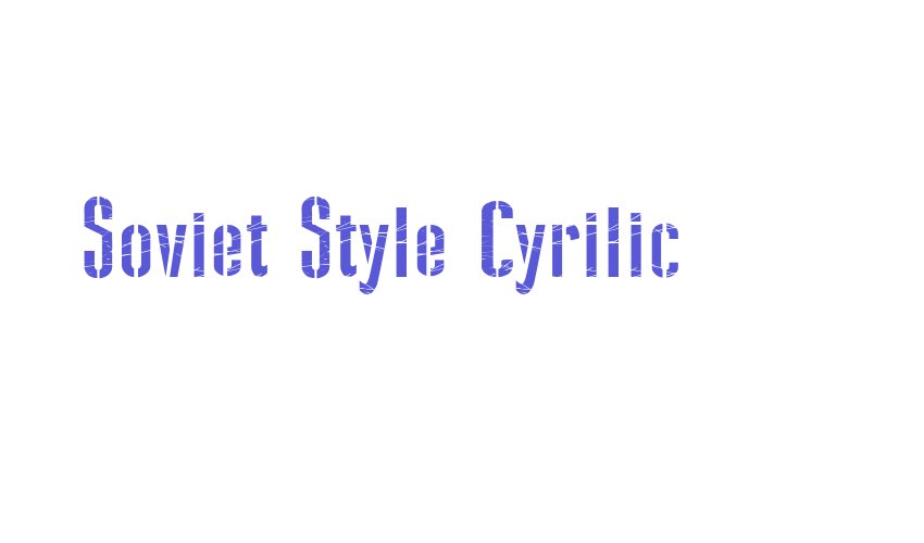 Soviet Style Cyrilic Font Download