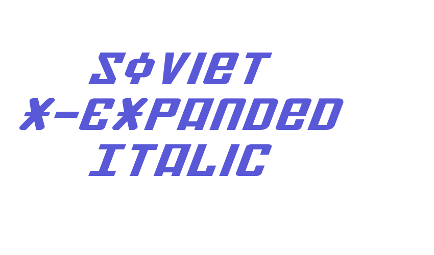 Soviet X-Expanded Italic Font Download