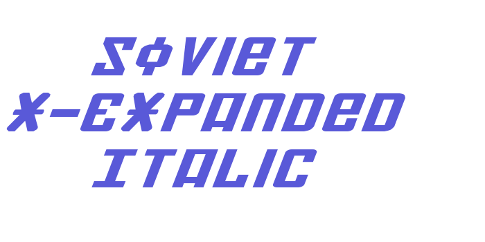 Soviet X-Expanded Italic Font Download