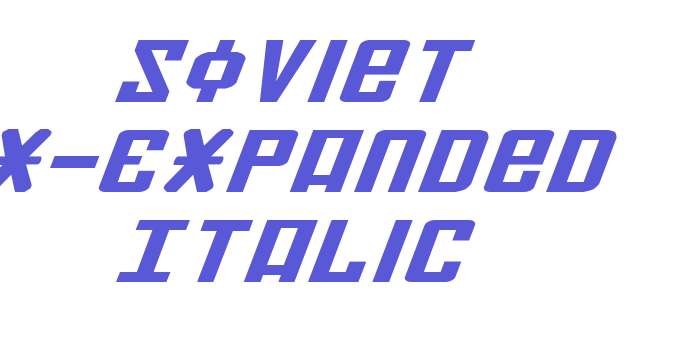 Soviet X-Expanded Italic Font