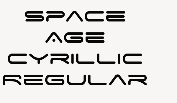 Space Age Cyrillic Regular Font